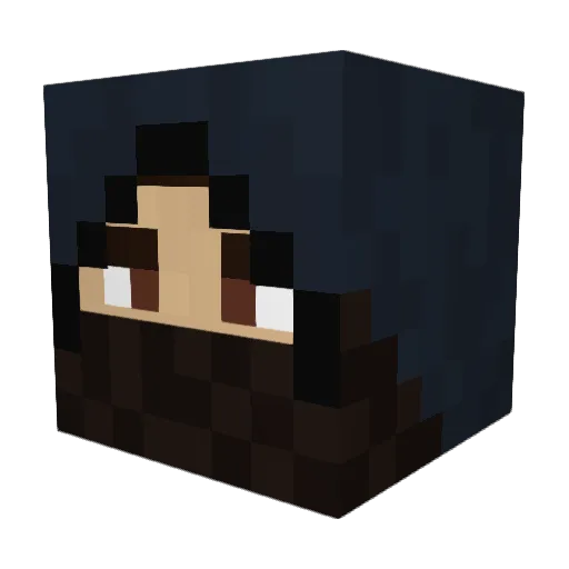 L4UD4 Minecraft avatar head, 3D render