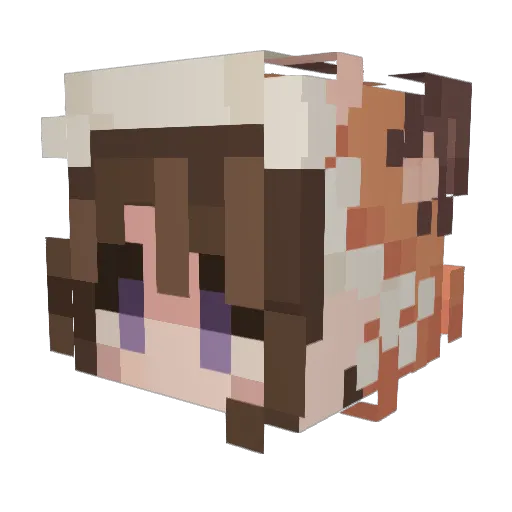 L4af Minecraft avatar head, 3D render