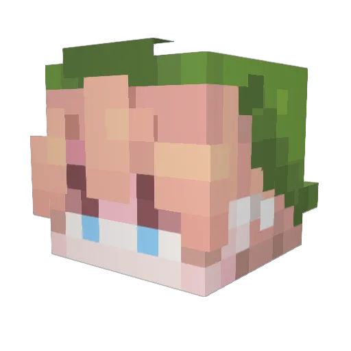 L4dyJul Minecraft avatar head, 3D render