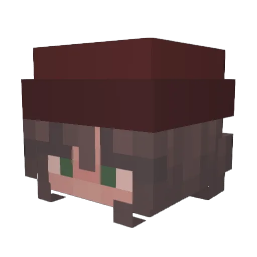 L4raaaa Minecraft avatar head, 3D render