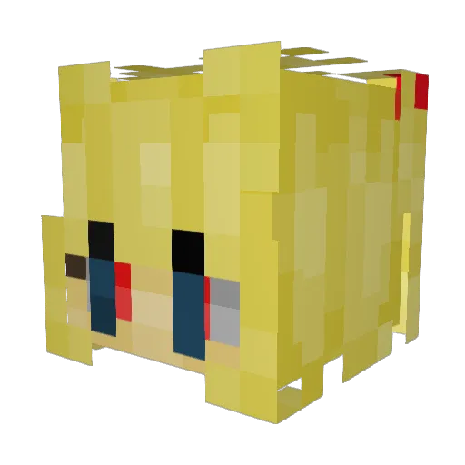 L4ss13 Minecraft avatar head, 3D render
