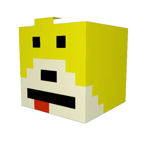 L4zzur Minecraft avatar head, 3D render