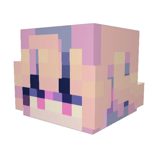 L56 Minecraft avatar head, 3D render