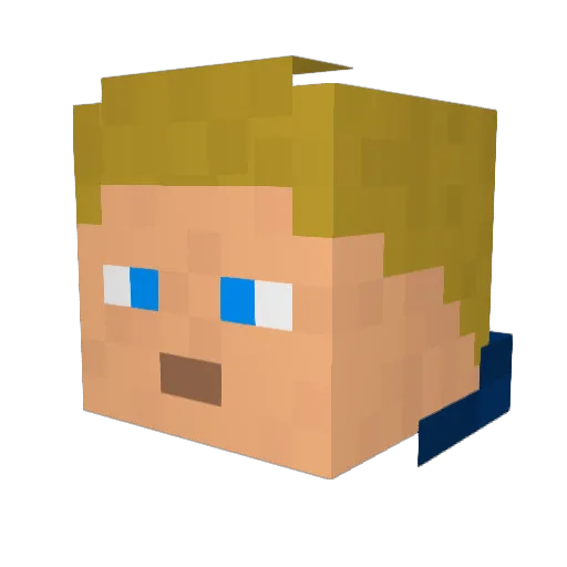 L5M6N Minecraft avatar head, 3D render