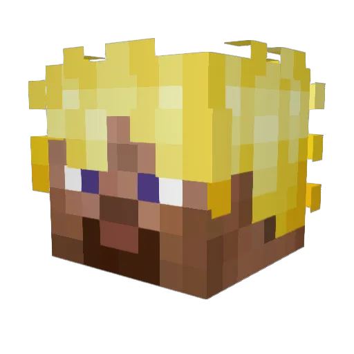 L5oz Minecraft avatar head, 3D render