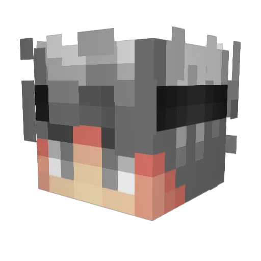 L7Tino Minecraft avatar head, 3D render