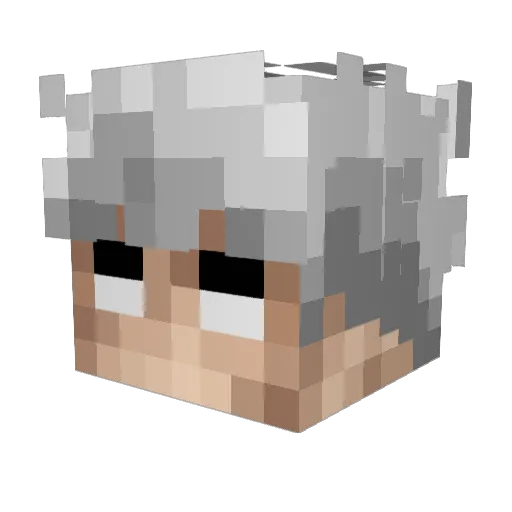 L7kkk Minecraft avatar head, 3D render