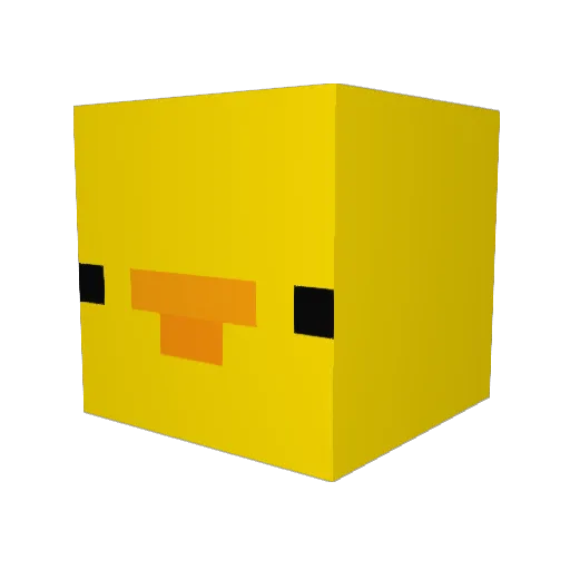 L8_4_Dinner Minecraft avatar head, 3D render