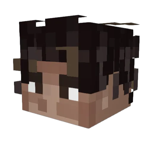 L91P Minecraft avatar head, 3D render