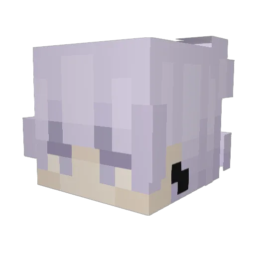 L969 Minecraft avatar head, 3D render