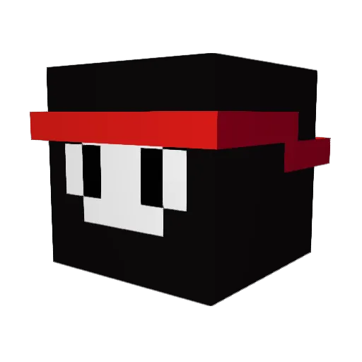 L96_Arctic Minecraft avatar head, 3D render