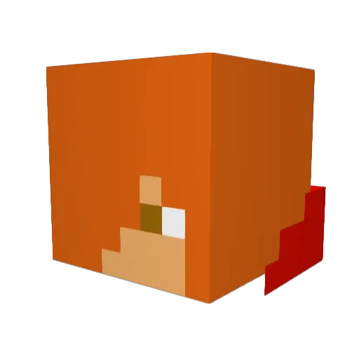 LA3 Minecraft avatar head, 3D render