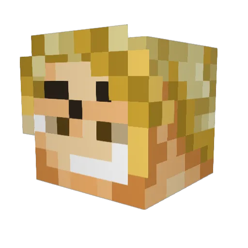 LABUZZTEAM Minecraft avatar head, 3D render