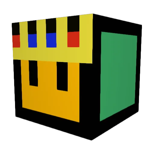 LACHU_PL Minecraft avatar head, 3D render