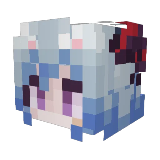 LADJA06 Minecraft avatar head, 3D render