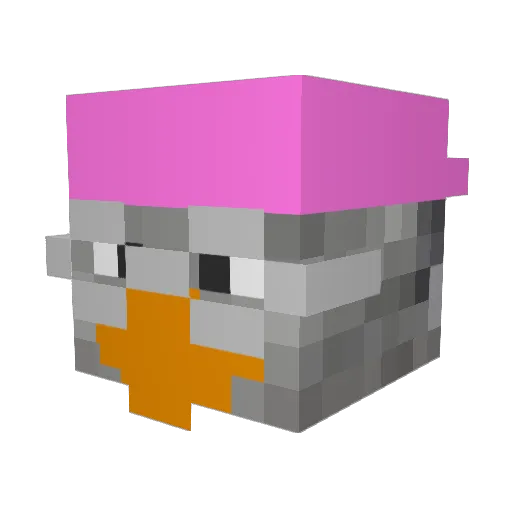 LADTROLLER Minecraft avatar head, 3D render