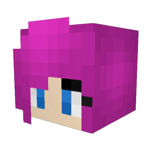 LADY_W1911 Minecraft avatar head, 3D render
