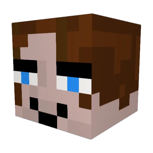 LAER98 Minecraft avatar head, 3D render