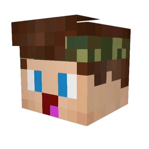 LAEREHD Minecraft avatar head, 3D render