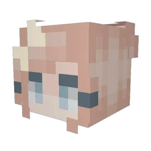 LAG2015 Minecraft avatar head, 3D render