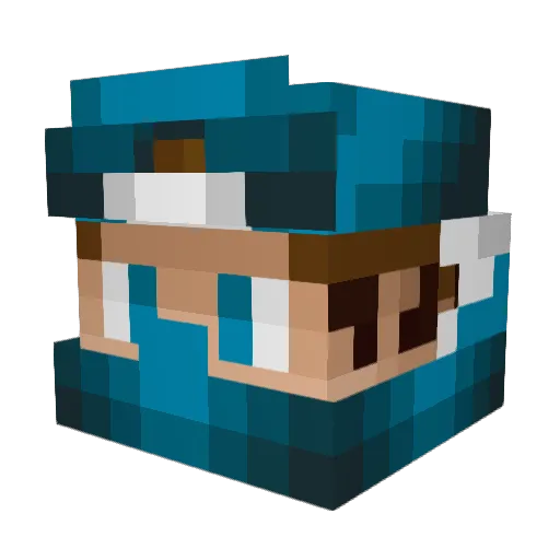 LAGAGLITCHOUS Minecraft avatar head, 3D render