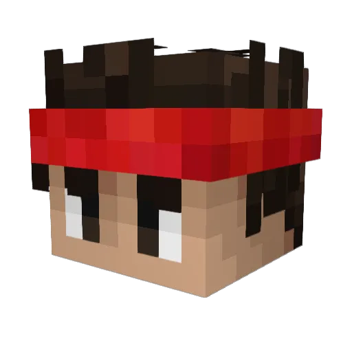 LAGN Minecraft avatar head, 3D render
