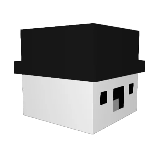 LAGRAMMAIRE Minecraft avatar head, 3D render