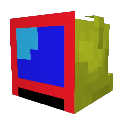 LAG_321 Minecraft avatar head, 3D render