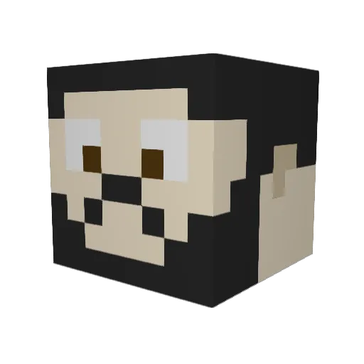 LAHRAM Minecraft avatar head, 3D render