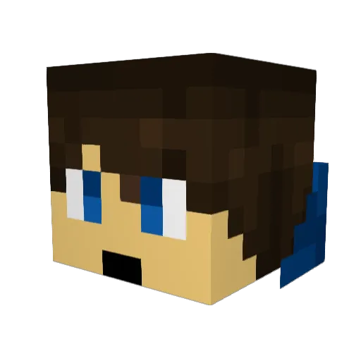 LALABLABLA Minecraft avatar head, 3D render