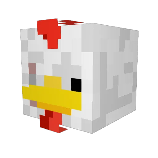LALM007 Minecraft avatar head, 3D render