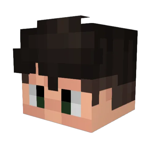 LAM4S Minecraft avatar head, 3D render