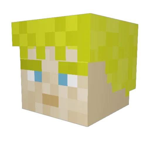 LAMAN69 Minecraft avatar head, 3D render