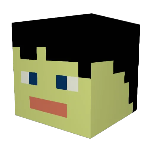 LAMB0RGiNI Minecraft avatar head, 3D render