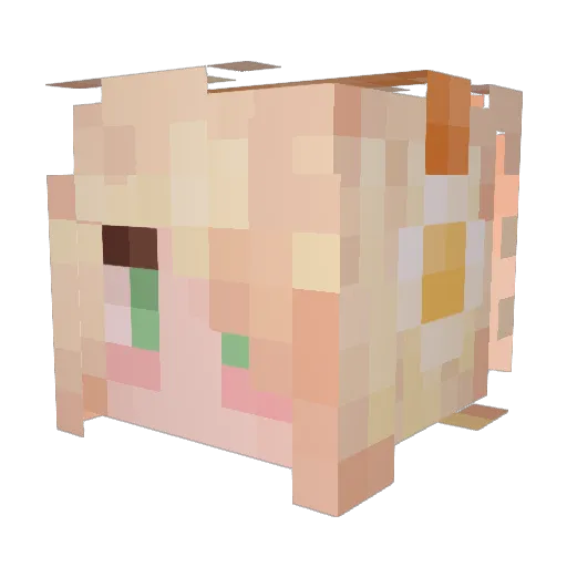 LAMENTRAlN Minecraft avatar head, 3D render
