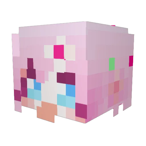 LAMONE4 Minecraft avatar head, 3D render