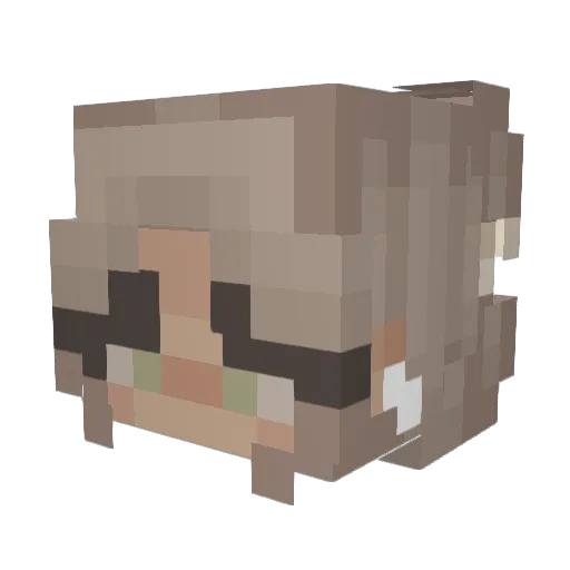 LANA_DEL_REY1 Minecraft avatar head, 3D render