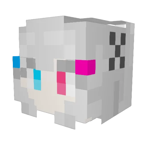 LANSNER Minecraft avatar head, 3D render