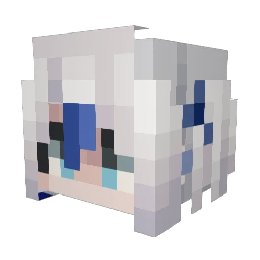 LANXIN_DU Minecraft avatar head, 3D render