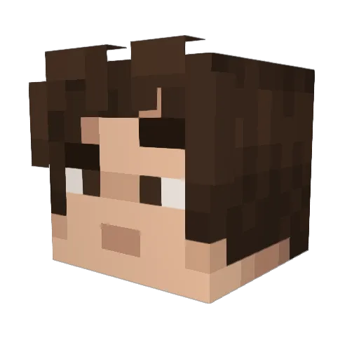 LANZA_D Minecraft avatar head, 3D render