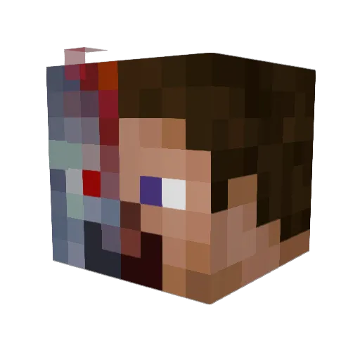 LAOS6 Minecraft avatar head, 3D render