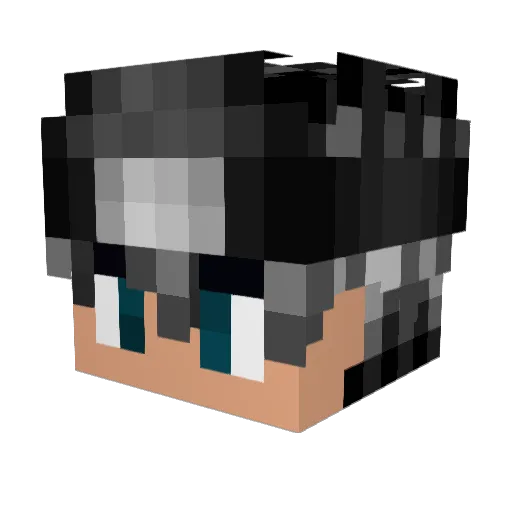 LAOSKUN Minecraft avatar head, 3D render