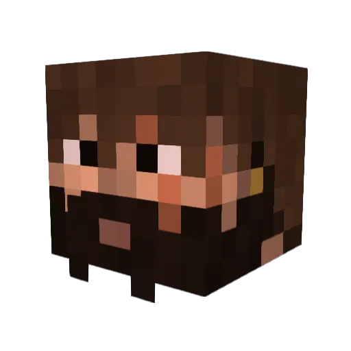 LARIX64 Minecraft avatar head, 3D render