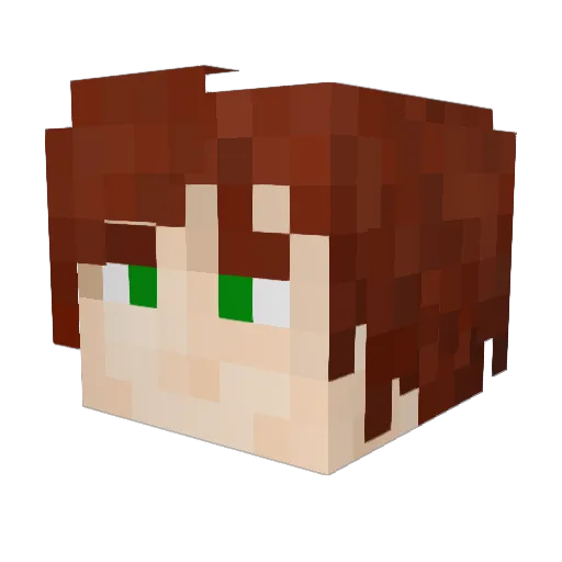LASTERAS Minecraft avatar head, 3D render