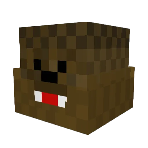 LATMC Minecraft avatar head, 3D render