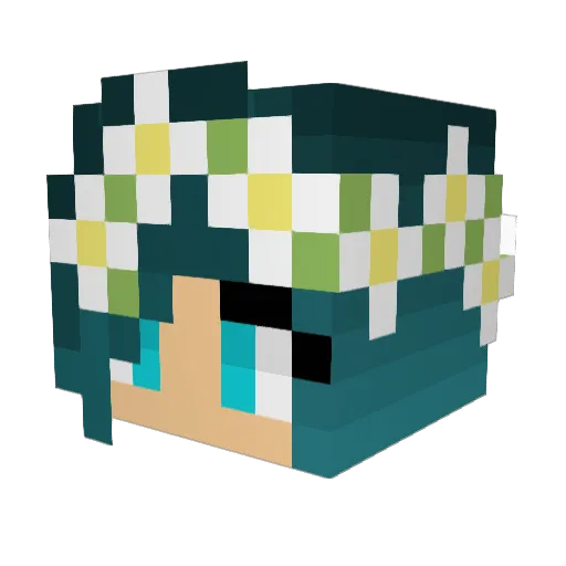 LAUGHOUTLIFE Minecraft avatar head, 3D render