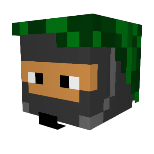 LAVEPsan Minecraft avatar head, 3D render