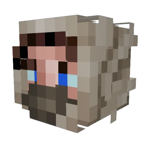 LAWERD Minecraft avatar head, 3D render
