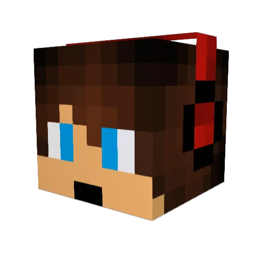 LAWW123 Minecraft avatar head, 3D render