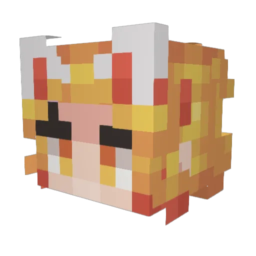 LAW_MW Minecraft avatar head, 3D render